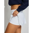 thumbnail image 3 of SUNSIOM Women's Fashion Mini Skirts Ruched Waist Solid Color Skirts Spring Summer Casual Short Skirts, 3 of 6