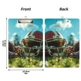 thumbnail image 3 of ALAZA Plastic Clipboard A4 Letter Size Decorative Clipboards for Students Women Men 9" x 12.5" Baseball Helmet on Grass, 3 of 6