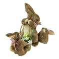 thumbnail image 2 of Northlight 13” Decorative Bunny Mom and Children with Flower and Scarf Figures, 2 of 2