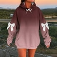 thumbnail image 2 of JGGSPWM (M-5XL) Womens Oversized Hoodies Fleece Hooded Sweatshirts Casual Comfy Tops Fall Fashion Outfits Cute Bow Clothes Pink M, 2 of 5