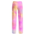 thumbnail image 6 of Tnhcen Unisex Sleep Pants Drawstring Waist Elastic Waistband Tie-Dye Print Casual Loungewear Pajama Bottoms Soft Fabric Plus Size S-5XL Women Men Comfortable Home Trousers, 6 of 6