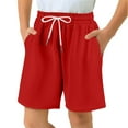 thumbnail image 3 of Boys Shorts Boys Athletic Shorts For Active Kids Casual Play Breathable Summer Shorts With Pockets For Ages 4 13 Red 6-7 Years, 3 of 5