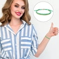 thumbnail image 4 of 2 pulseras de cuerda trenzada de dos tonos para mujeres, hombres, niños y niñas, pulseras de cuerda trenzada ajustables Adepaton BST3002772-1, 4 of 5