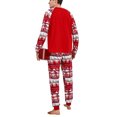 thumbnail image 4 of Family Matching Pajamas Adult Kids Christmas Bear Print  Long Sleeve Tops and Stretch Casual Pants Sleepwear, 4 of 10