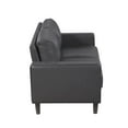 thumbnail image 3 of Lexicon Malcolm Faux leather Love Seat in Dark gray, 3 of 5