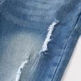 thumbnail image 6 of CPNG Girls Skinny Ripped Jeans Elastic High Waisted Stretch Slim Fit Distressed Jeans Skinny Denim Pants(Light Blue,12-13 Years), 6 of 8