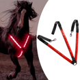 thumbnail image 4 of ED Horse Breastplate Collar,Chest Strap Horse Harness with LED Light Horse Harness Horse Chest Strap Surroundings, Outdoor Equestrian Sport rojo DYNWAVEMX Collar de coraza de caballo, 4 of 8