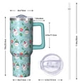 thumbnail image 2 of 40oz Snowflakes Christmas Tumbler with Lid Straw Stainless Steel Insulated Cup Gifts for Holiday Travel, 2 of 4