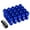 Blue, variant on J2 Engineering LN-T7-014-15-SL J2 Engineering 7075 -T6 Forged Aluminum M12X1.5 20Pcs 50mm Height Open -End Lug Nut Set w / Socket Adapter (Silver)