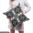 thumbnail image 4 of Trellis Fabric by the Yard Upholstery, Pattern of Geometric Composition of Concentric Rhombus in Monotone, Decorative Fabric for DIY and Home Accents, 5 Yards, Charcoal Grey and White by Ambesonne, 4 of 4