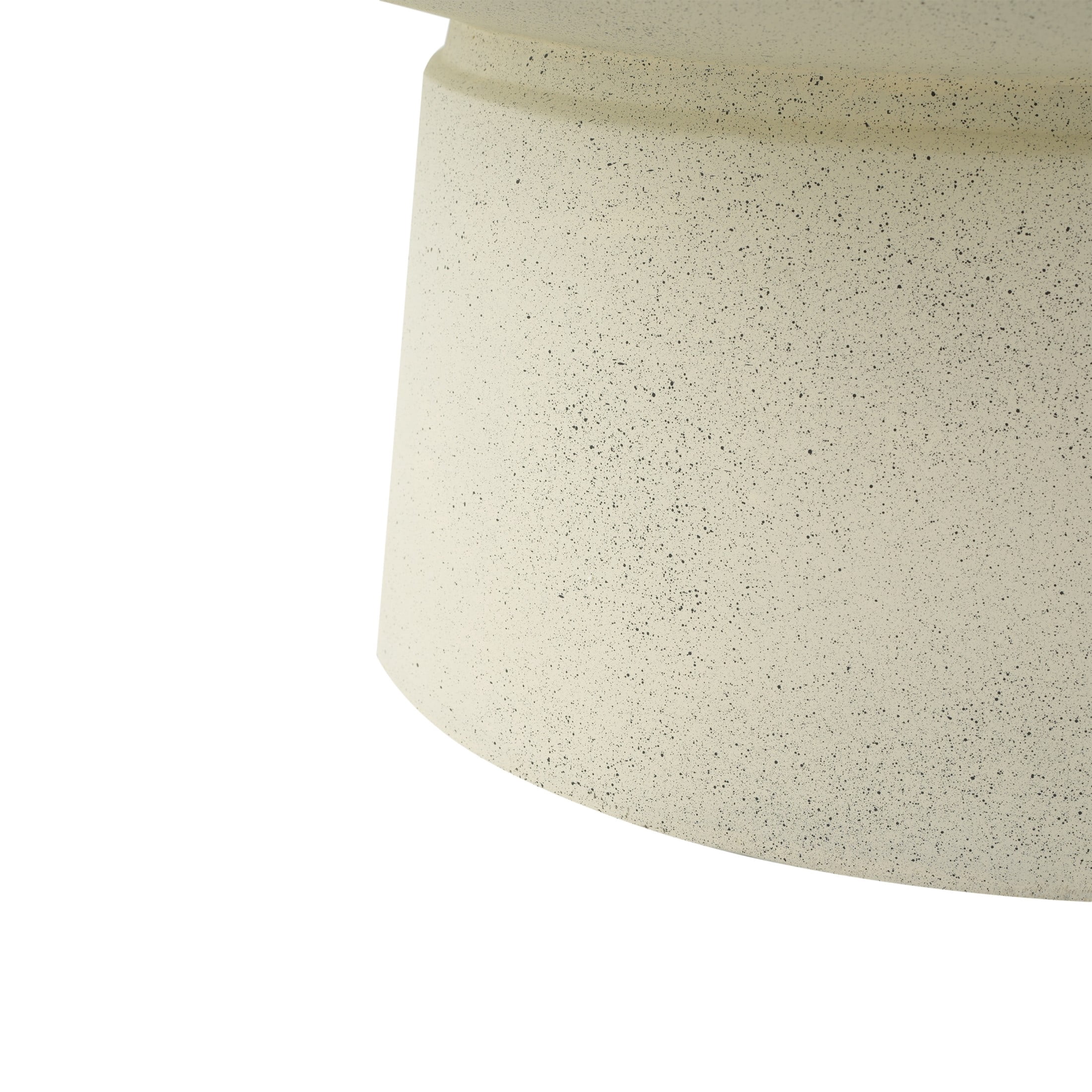 Christopher Knight Home 27.56" Indoor Outdoor Round MGO Coffee Table, Off-White Speckled