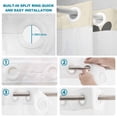 thumbnail image 4 of No Hook Shower Curtain, Japanese Style Shower Curtains for Bathroom with See Through Top Window, Vintage Cartoon Cat House Trees Flowers Waterproof & Washable Bath Curtain Narrow 54"x78", 4 of 9