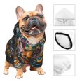 thumbnail image 3 of KLL Colorful Graffiti Abstract Eye for Basic Dog Hoodie - Pet Hoodie Sweater with Leash Hole - Cute Dog Sweatshirt - Pet Clothes Hooded Sweatshirt for Dog & Cat -XX-Large, 3 of 8