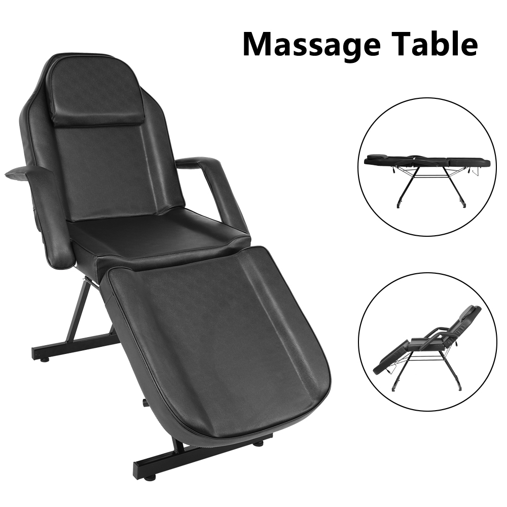 Adjustable Beauty Massage Bed Tattoo Chair Stool PVC Salon SPA Body Building Massage Table - image 5 of 7