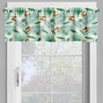 thumbnail image 2 of Ambesonne Watercolor Valance Pack of 2, Coconut Aloha Hawaii, 54"X12", Green Pale Brown, 2 of 5