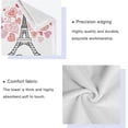 thumbnail image 4 of SKYSONIC 3 Pack Towel Beautiful Paris Eiffel Tower Love Heart Cotton Bath Towel Set (1 Bath Towel, 1 Hand Towel, 1 Washcloth) for Bathroom, Super Soft and Quick Dry Towels, 4 of 7