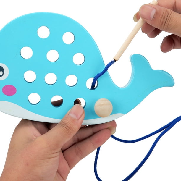 Juguete de cordones para niños pequeños, juguetes de motricidad fina para niños de 3 años, actividad educativa Montessori de aprendizaje para bebés, juegos de viaje en avión WD.WDQZL Hogar
