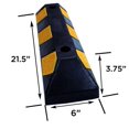 thumbnail image 2 of Heavy Duty Rubber Parking Block Curbs - Height: 3.75" - Length: 22" - Color: Yellow on Black - 1 Piece, 2 of 2
