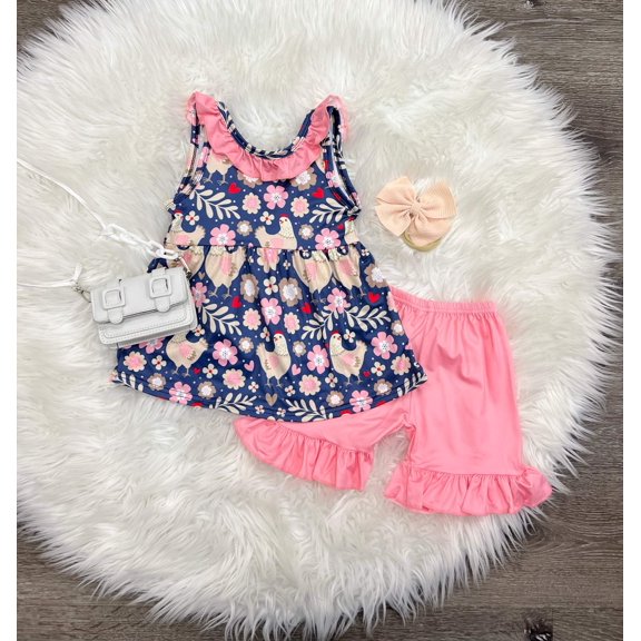 Pretty Pink Chickens Set