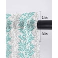 thumbnail image 6 of Teal Grey Botanical Curtains 63 Inch Length,Sheer Curtains for Bedroom Living Room Window Pastoral Spring Summer Leaf Aesthetics Rod Pocket Drapes Kitchen Curtains Small Half Window 42"x63" 2 Panels, 6 of 6