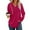 Hot Pink a1, variant on LWITHSZG Hoodies for Women Casual Loose V Neck Long Sleeve Henley Shirts Going Out Tops Fall Winter Fashion Drawstring Pullover Sweatshirts