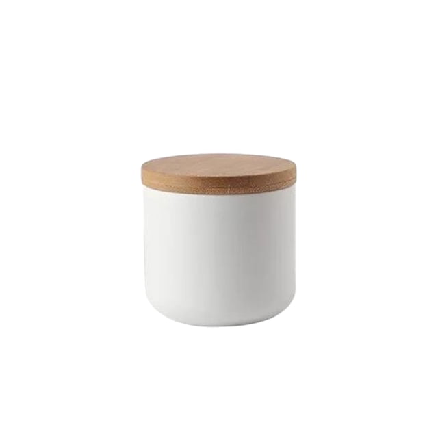 Ounissouiy Tarro de almacenamiento, duradero, ligero y portátil, práctico y práctico tarros de condimentos de cerámica Organizadores de utensilios de cocina blanco pequeño