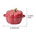 thumbnail image 2 of Fufafayo under $5 Ceramic Bowl with Lid, Stew Pot Pumpkin Design, Kitchen Cutlery Rice Bowl, Serving Dish with Cover, Oven Safe Cookware, Dining Table Serveware, 2 of 9