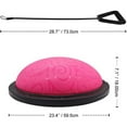 thumbnail image 5 of 24'' Workout Half Ball, Balance Stability Half Ball for Abdominal Abs/Balance Strength/Training Exercise/Fitness Workout, Balance Ball Trainer with Resistance Bands for Home & Gym Workout, M009, 5 of 7
