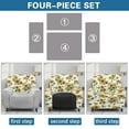 thumbnail image 5 of SCRAWLGOD Sunflower Bee Print Beige Recliner Slipcovers 4-Pieces Lazyboy Recliner Cover Recliner Couch Covers Reclining Chair Covers with Storage Pocket Furniture Protector for Living Room, 5 of 7