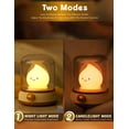 thumbnail image 4 of Linda lámpara de queroseno, luz ámbar de llama de silicona, luz nocturna recargable regulable ajustable para niños, niñas, dormitorio de niños adolescentes, 4 of 5