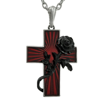 Alchemy Gothic Order of the Black Rose Pendant w/ Necklace