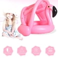 thumbnail image 4 of Flotador inflable para bebé Flamingo con dosel, protección solar, ayuda para nadar, piscina infantil, 4 of 11