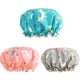 thumbnail image 1 of Gorros de ducha, paquete de 3 gorros de baño para mujer Gorro de ducha impermeable ajustable de doble capa esquí esquí Gafas de esquí, 1 of 4