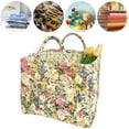thumbnail image 6 of CARRFA Large Capacity Foldable Boho Fabric Storage Basket, Durable & Soft Floral Laundry Laundry Tote Bag for Home, Picnic, Shopping, Travel, 6 of 7