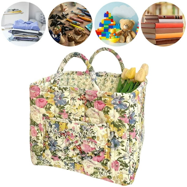 Cesta Lavado Lavandería Floral Almacenamiento Tela Boho (Estilo G)