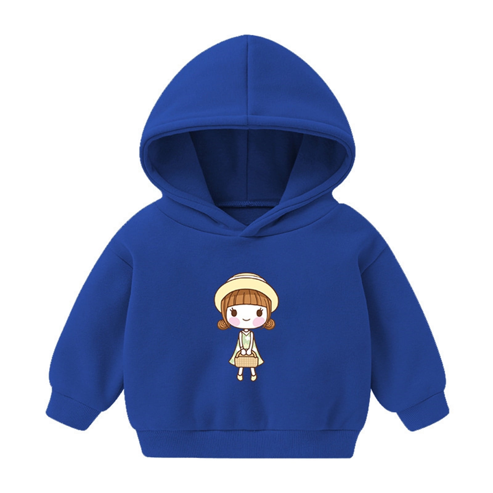 Little Girls Fuzzy Hoodies With Pocket Half Zip Up Pullover