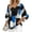 Blue, variant on Fashion Tops for Women Trendy 2026, Women's Ruffle 3/4 Sleeve Floral Tunic Tops V Neck Double Layers Loose Fit Chiffon Flowy Blouses Shirt, Floral Print Tshirts