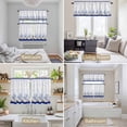 thumbnail image 6 of Blue Coastal Shell Kitchen Curtains Sets for Windows 24 Inch Length, Nautical Starfish Seahorse Conch Rod Pocket Window Treatments Tier Curtains and Valances Set for Bedroom/Bathroom, 6 of 8