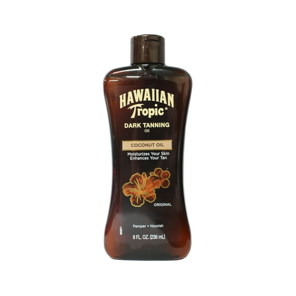 4 Pack Hawaiian Tropic Dark Tanning Oil, Nourishing, Original, 8 Oz Each