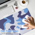 thumbnail image 4 of Blue Military Camouflage&nbsp;desk Mouse Padwaterproofwashable&nbsp;for Office Home Work GamingmousepadsRubber Base Mousepad with Stitched Edges 31.5x11.8inches, 4 of 7