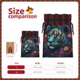 thumbnail image 3 of Rocae Colorful Flower Tiger Print Christmas Drawstring Linen Gift Bag with Drawstrings Treat Bag Goody Present Bags for Christmas Party Favor, 3 of 8