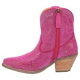 thumbnail image 3 of Dingo  Womens Rhinestone Cowgirl Round Toe Cowboy  Casual Boots   Ankle Mid Heel 2-3", 3 of 5