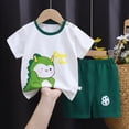 thumbnail image 4 of UAYOTSE Toddler Baby Boys Girls Fashion Pajamas Short Sleeve Tee & Loose Shorts Unisex Sleepwear Loungewear Dailywear for Spring Summer,Sizes 3-6 Months, 4 of 4