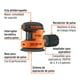 thumbnail image 2 of Lijadora roto-orbital 5", 20V, sin accesorios, 2 of 3