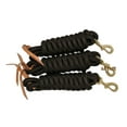 thumbnail image 2 of AJ Tack 9 Foot Nylon Lead Rope with Leather Popper - Set of 3 Green, 2 of 9