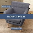 thumbnail image 4 of HOMCOM Modern Accent Chair, Linen Upholstery Armchair, Tufted Club Chair, 4 of 10