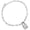 White Rhodium Plated Silver, variant on Made in Italy 925 Sterling Silver Love Lock Paperclip Chain Bracelet for Women (8.25 inch Adjustable Chain)