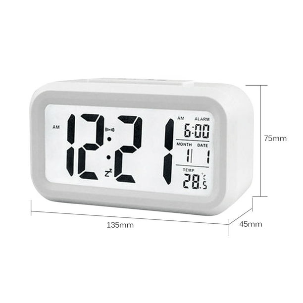 Réveil Numérique Intelligent avec Bouton de Répétition de Date et de Température sur Horloge de Bureau Rectangulaire à Piles avec Veilleuse pour Chambre à Coucher Enfants Filles Garçons Réveil Numérique Intelligent avec Bouton de Répétition de Date et de Température sur Horloge de Bureau Rectangulaire à Piles avec Veilleuse pour Chambre à Coucher Enfants Filles Garçons