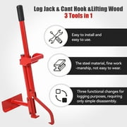 3 in 1 Logging Tools,Log Hauler, Cant Hook, and Timberjack,Logging Tools and Equipment,Log Lifter,Log Tongs,Forestry Multitool,Firewood Harvesting Hand Tools, Red