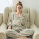 thumbnail image 1 of Conjuntos de pijamas de franela para Mujer, ropa de dormir informal de terciopelo, Pijama de dibujos animados para Mujer, ropa de casa cálida, 2 piezas, Otoño e Invierno, 1 of 4